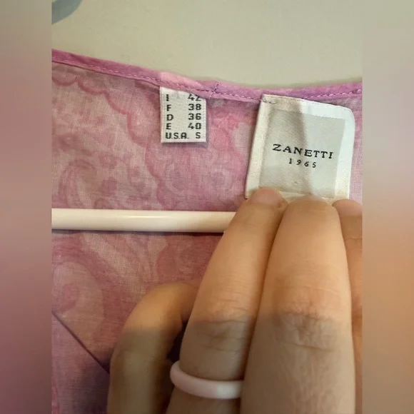 Zanetti Multicolored Cotton Paisley Blouse - Picture 5 of 15